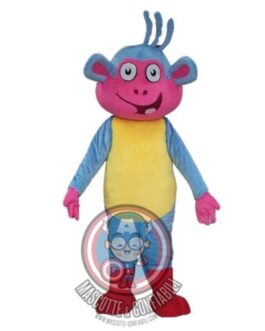 Mascotte Cartoon Blue Monkey